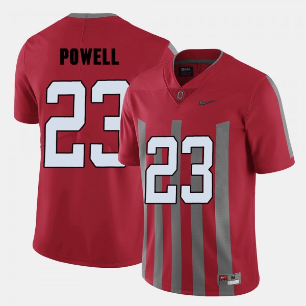 Ohio State Buckeyes Tyvis Powell Men's #23 Red College Football Jersey 2404BISD6